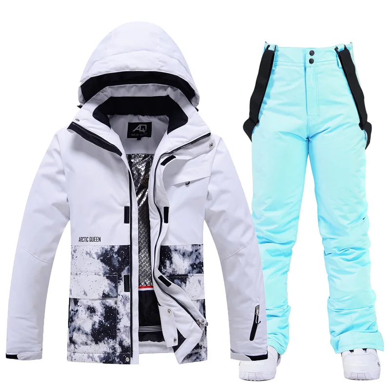 

2022 New Fashion Snowsuit Overalls Men Women Snowboard Clothing Ski Jacket Waterproof Winter Warm Ice Snow Jackets Strap Pants