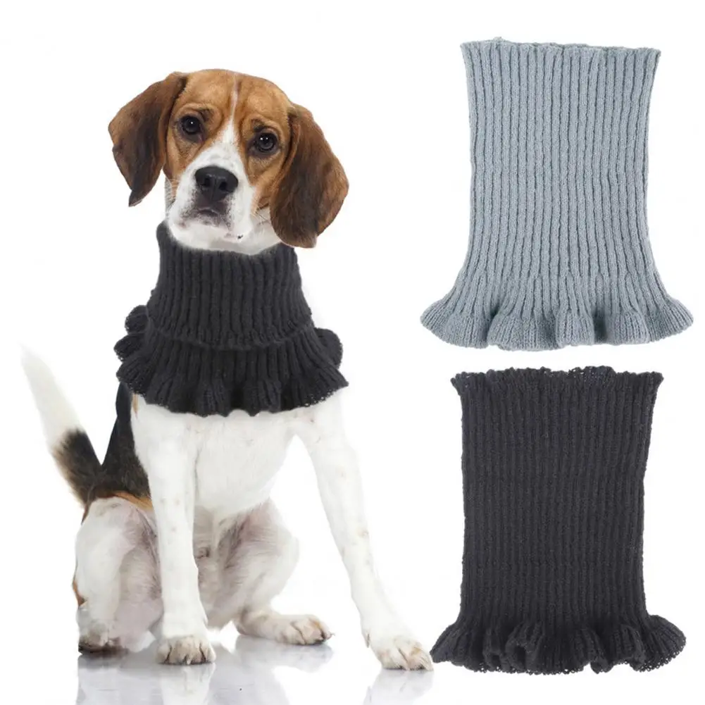 Pet Collar Scarf Cozy Knitted Dog Snood Pet Scarf Set for Weather Stylish Neck Warmer Ear High for Warmth