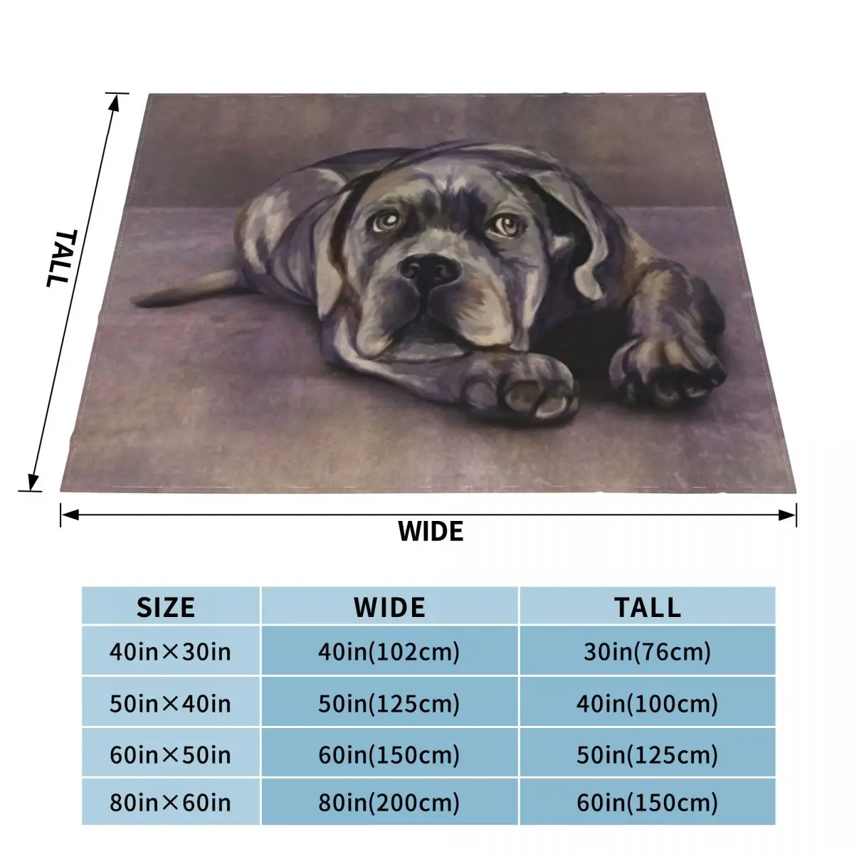 Cane Corso - Italian Mastiff Puppy Throw Blanket Warm Blanket warm winter blanket Picnic Blanket christmas decoration