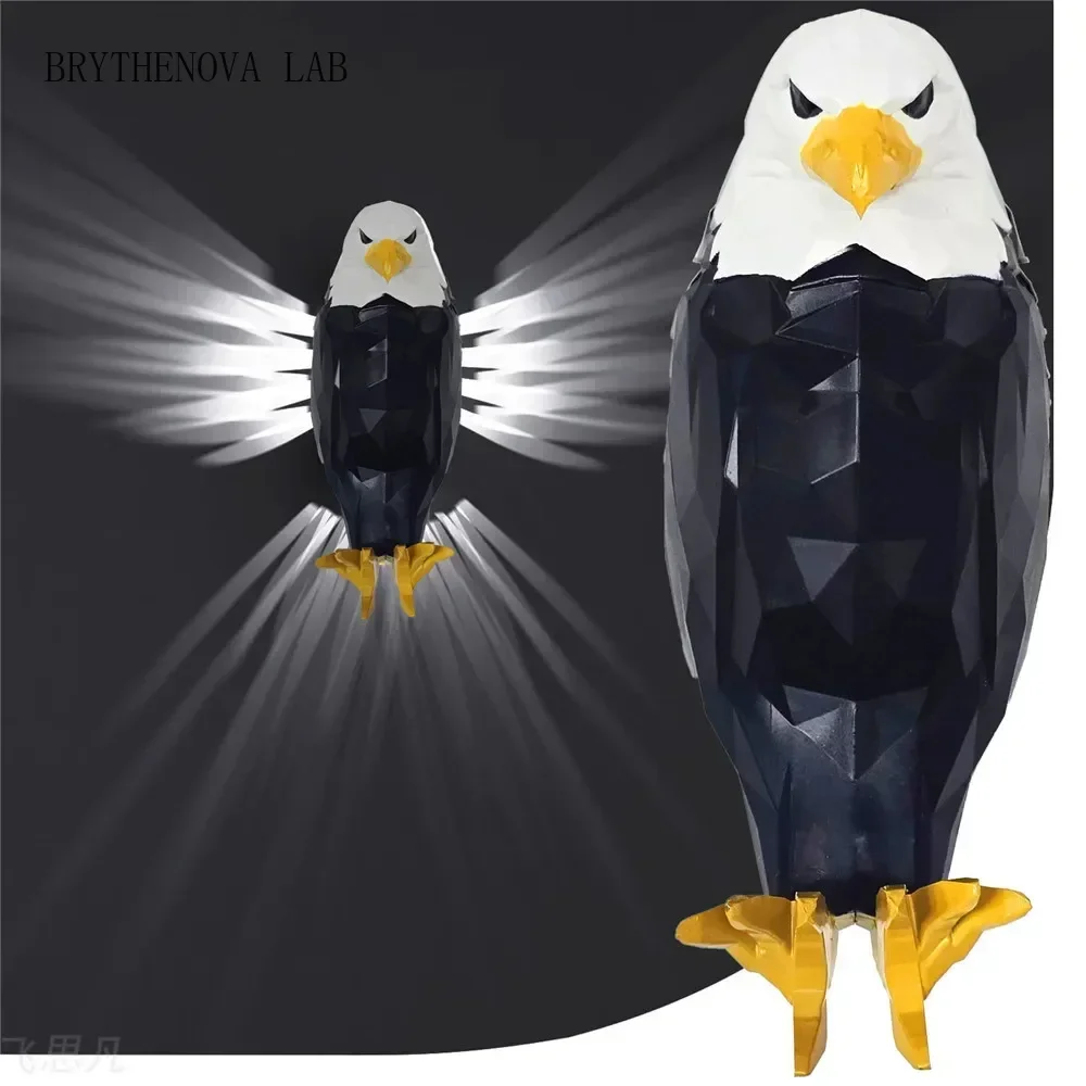 Cool Creativity 3D Bald Eagle Wall Night American Eagle Night Decoration Light Wings of Light for Man Woman Novelty Gift