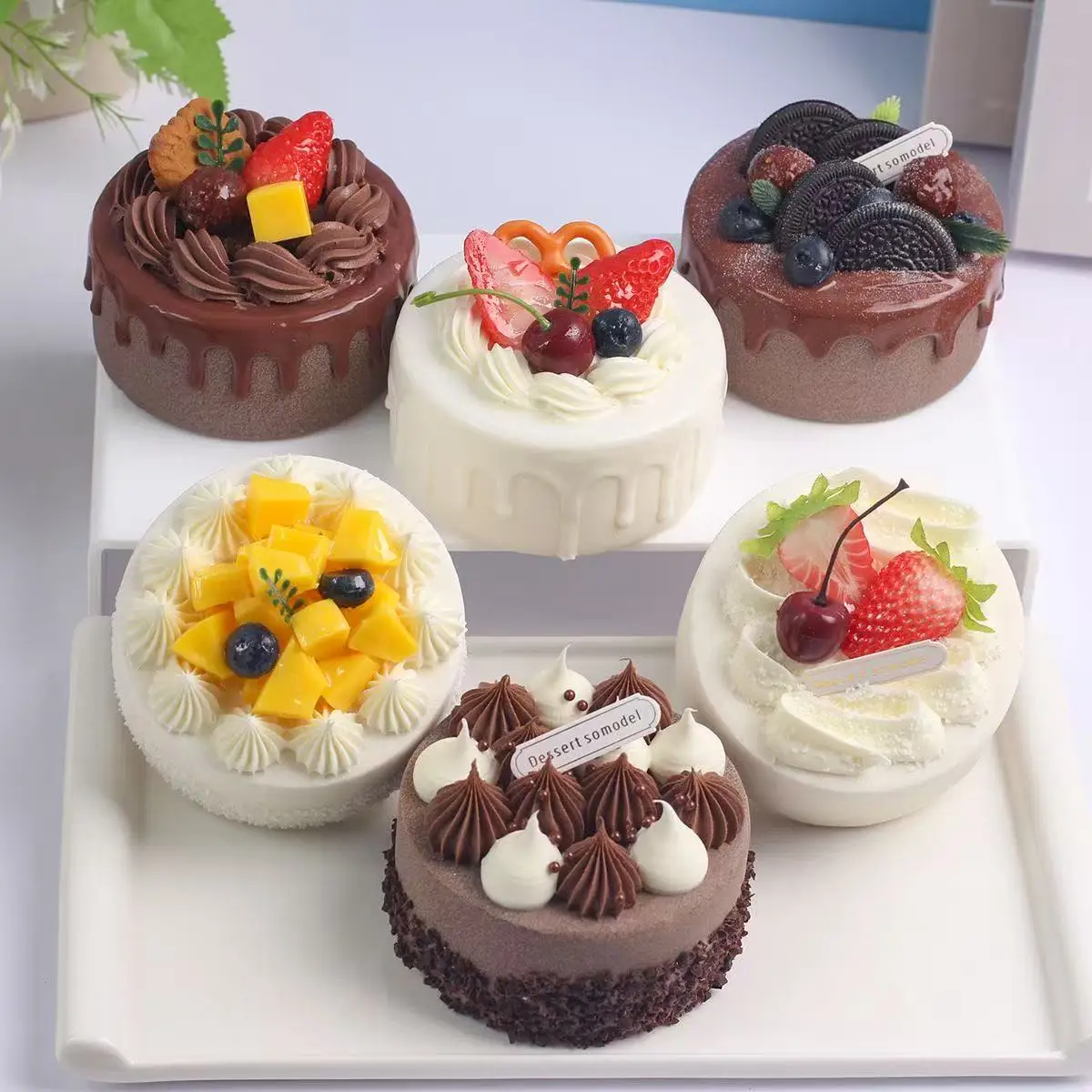 1PCS simulated mine cake colorful fruit cream cake model decor photography props birthday gifts ins desserts