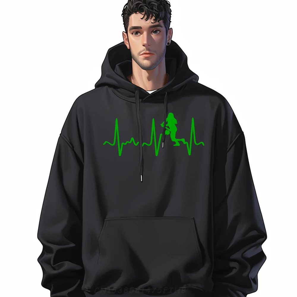 Green Softball Slap Hitter Heartbeat Designer Hoodie Skin-Friendly And Soft Gifts For Men Christmas