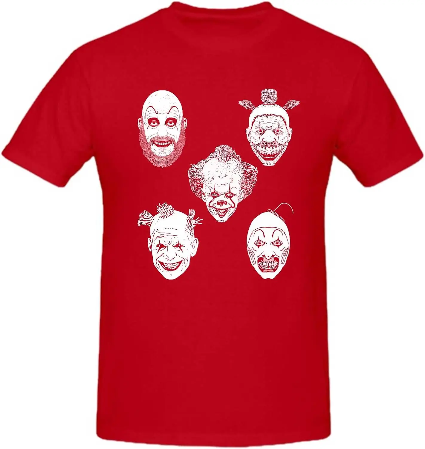 Clown Horror Character Cotton Short Sleeved Shirt