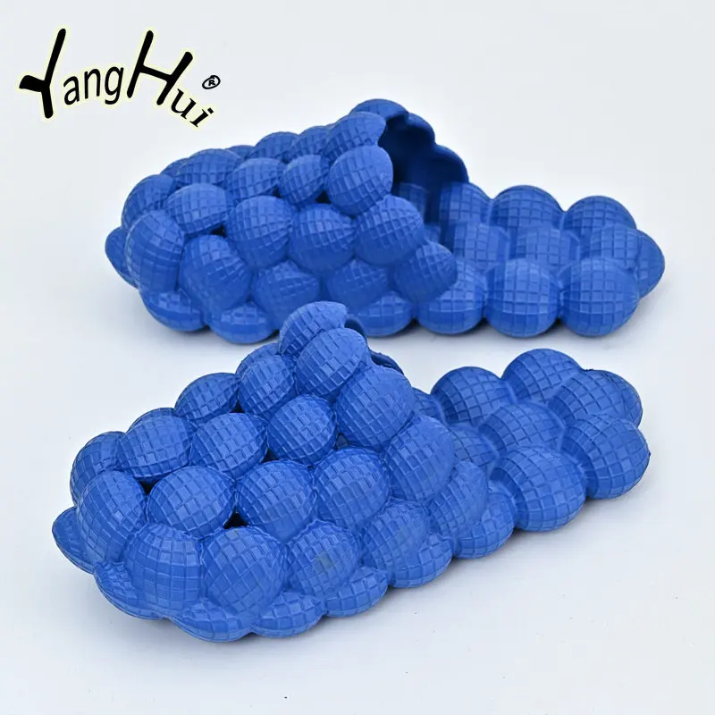 2023 Shoes for Women Slippers Bubble Slides Funny Massage Spa Slippers Pillow Slipppers Soft Anti-Slip Reflexology Sandals