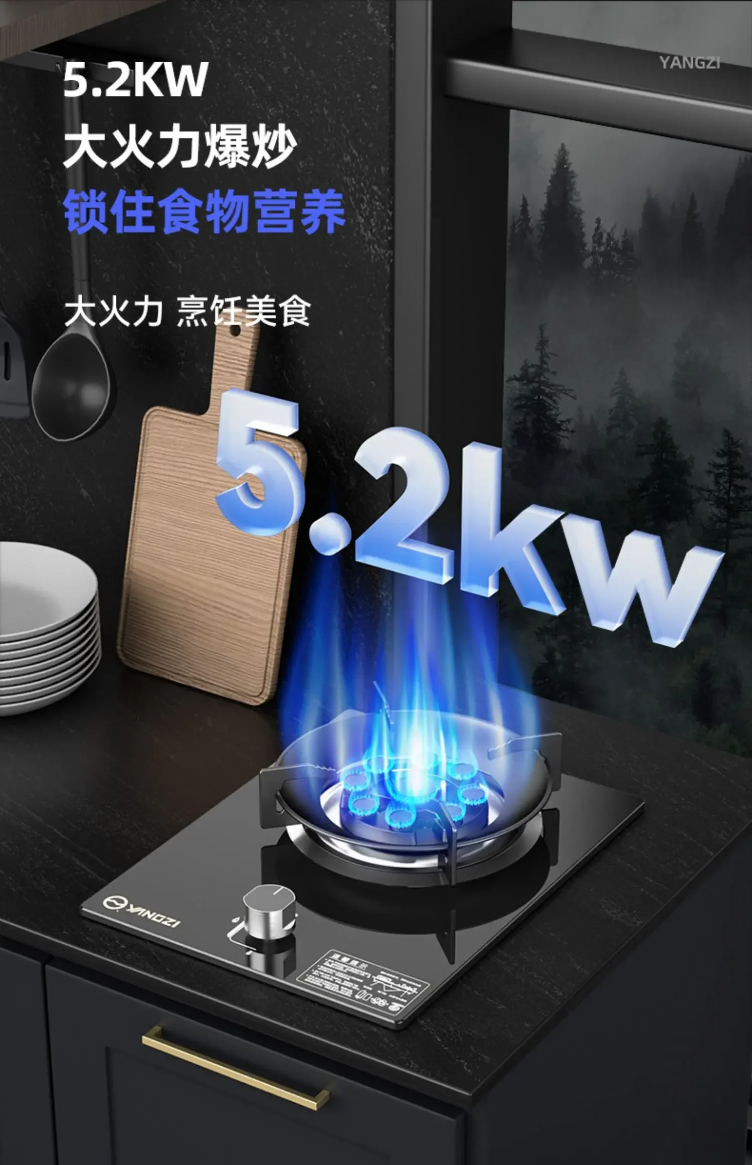 New Gas Stove: Yangzi Fast Fire Gas Stove with Two-in-One Workbench for Liquid and Gas Coal Single Household Stove