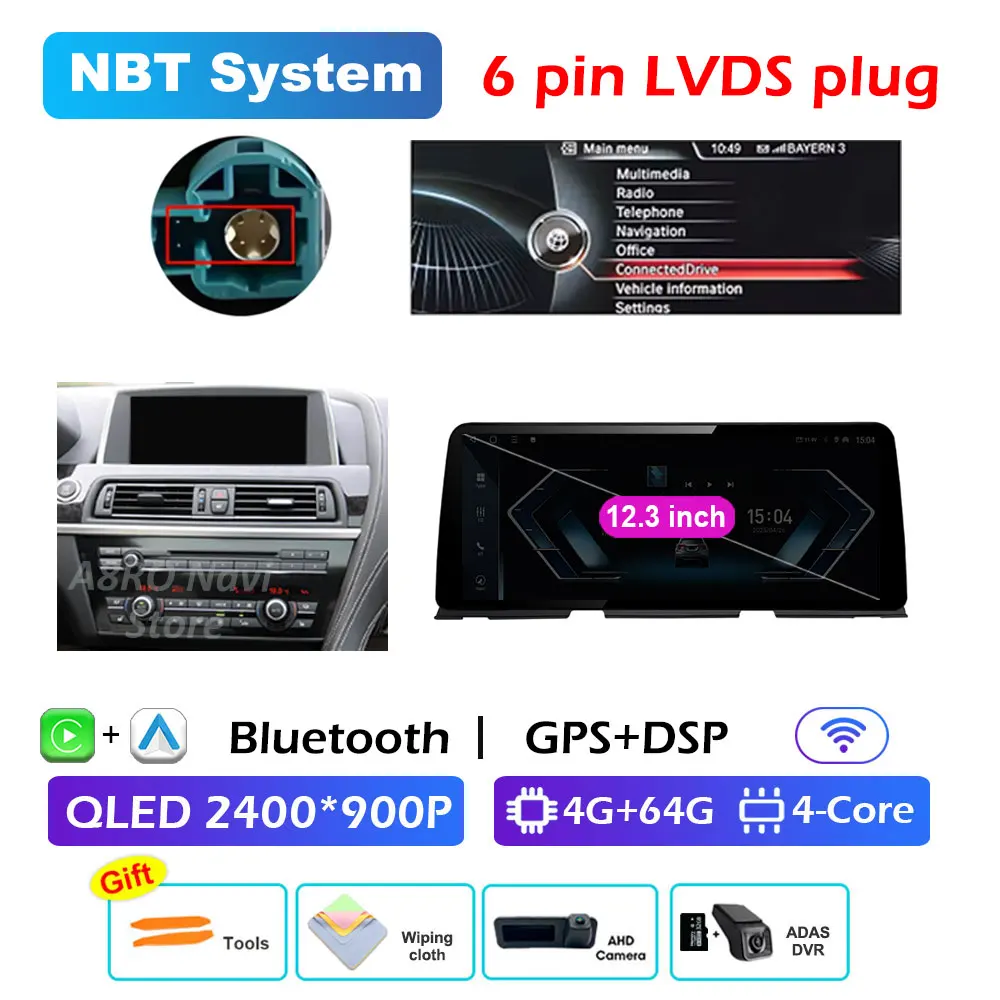 BMW 6シリーズ F06 F12 2010 2011 2012 2013 - 2017用 Android 15 4G