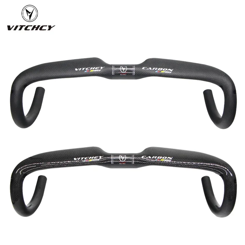 

Ultralight 3K Carbon Drop Handlebar 31.8mm for Road Bike Vitchey WCS Racing Bar Available Widths 400mm 420mm 440mm