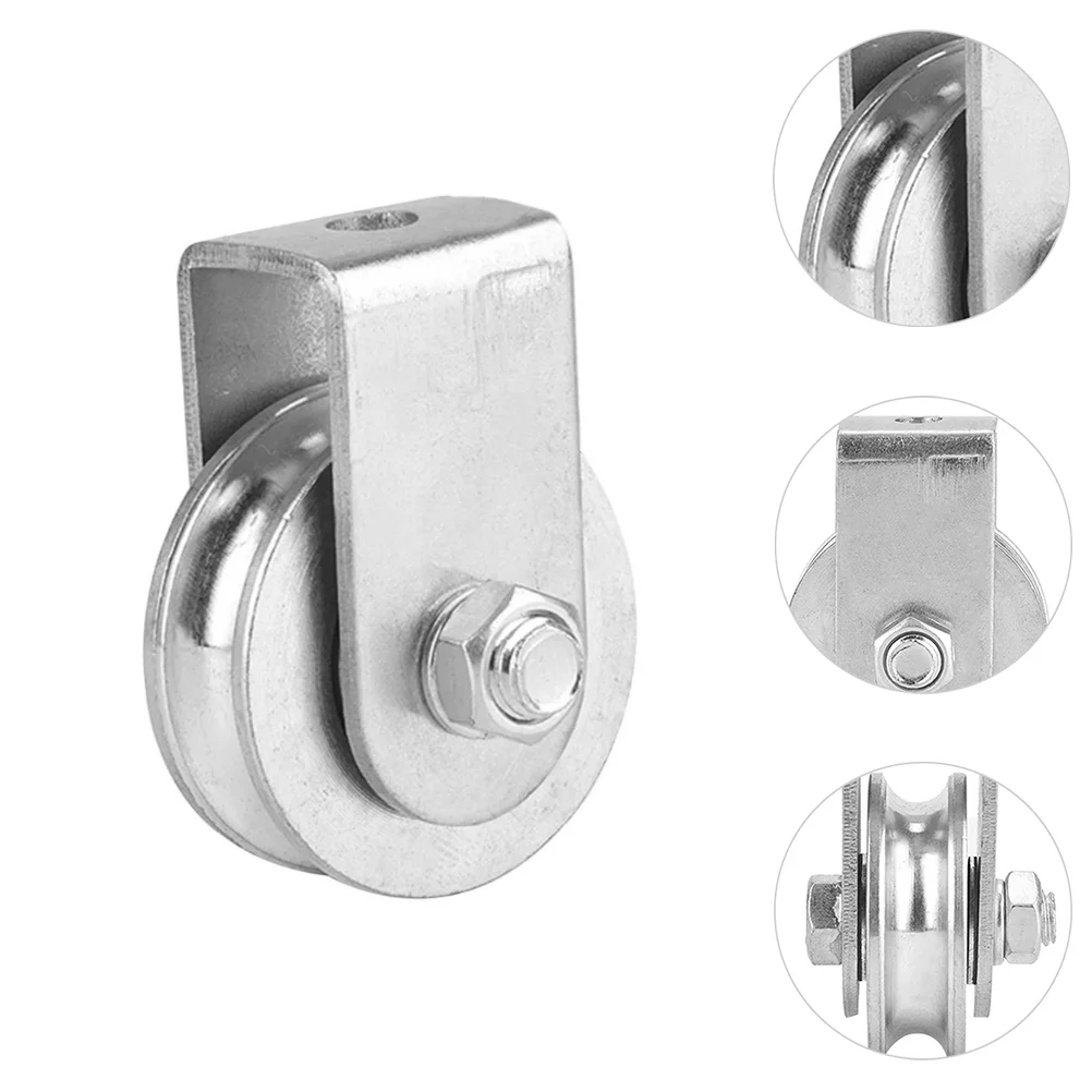 Pulley Wheel for Cable Gym Crane Professional Single Fitness Tow Straps Heavy Duty with Hooks