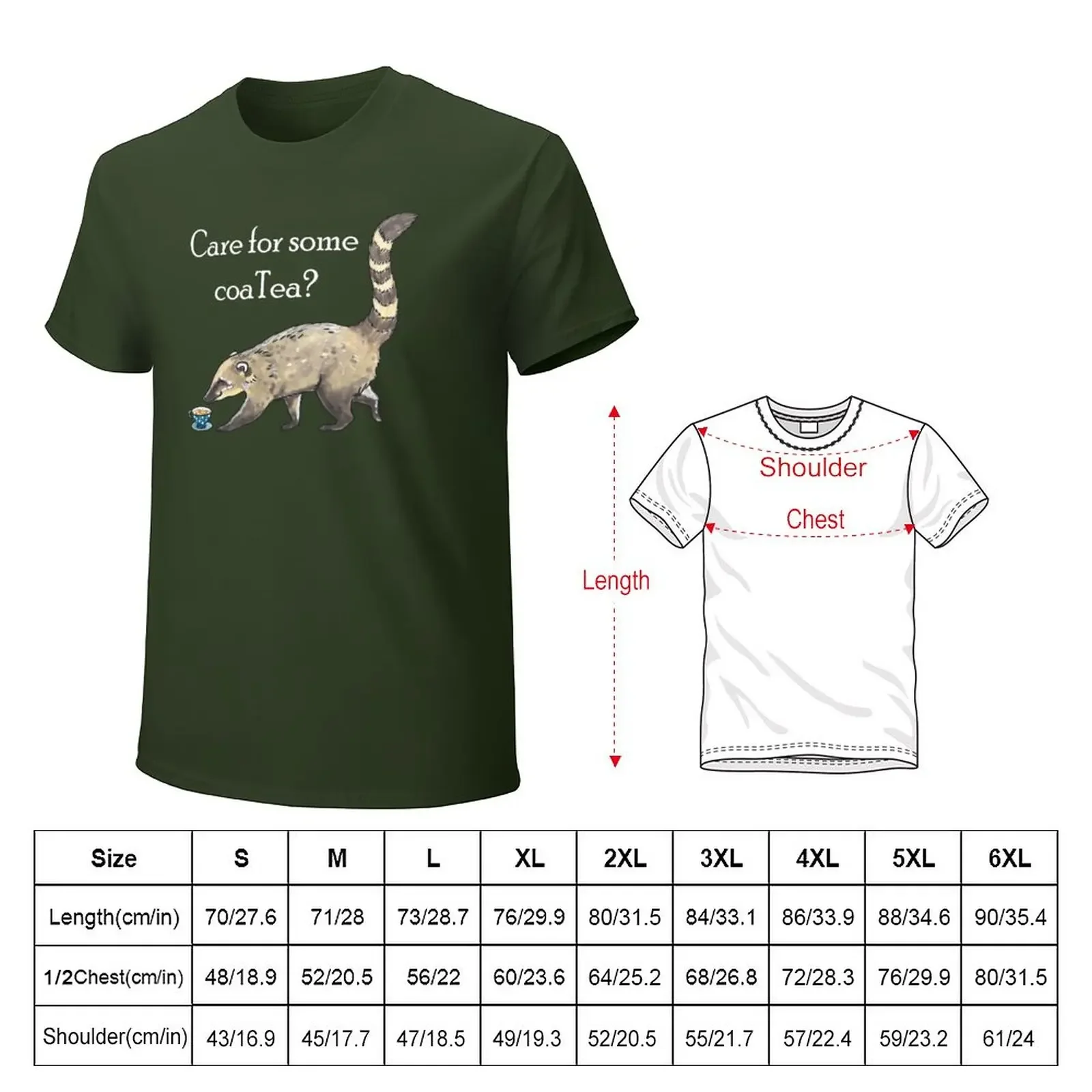 Coati - Animal series T-Shirt boys animal print vintage clothes plain t shirts for men cotton