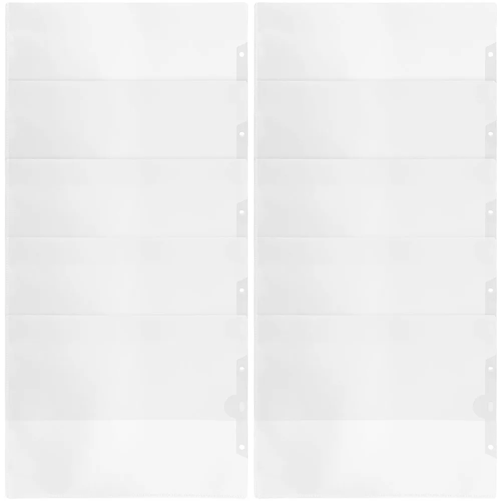 24Pcs File Folder Clear Plastic Document Organizer Paper Storage Bag Office Use File Holder Protective Document Folder
