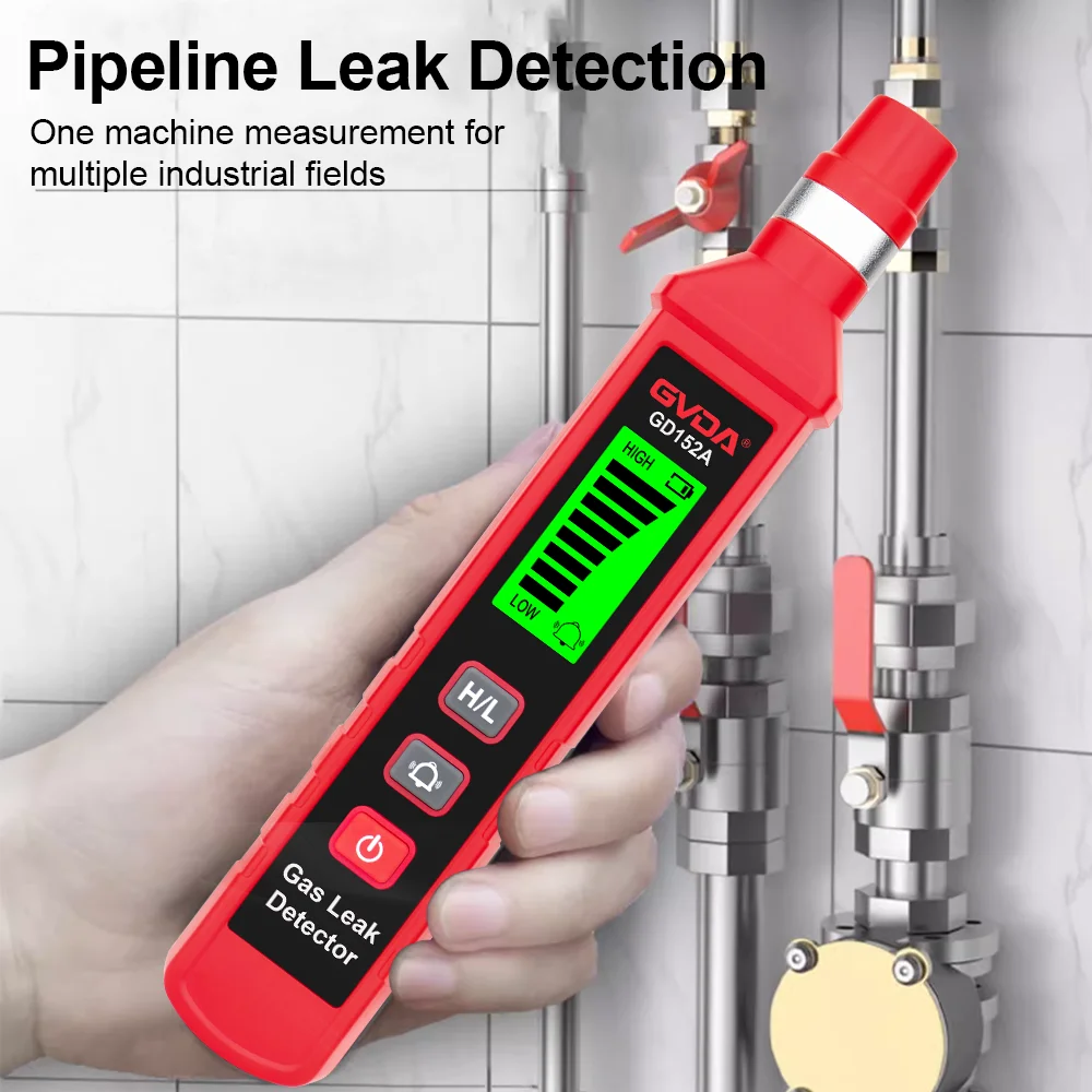 GVDA Detector voor brandbaar gas Pentype Gasanalysator Monitor Brandbaar gaslekdetector Zichtbaar hoorbaar alarm Gaslekdetector