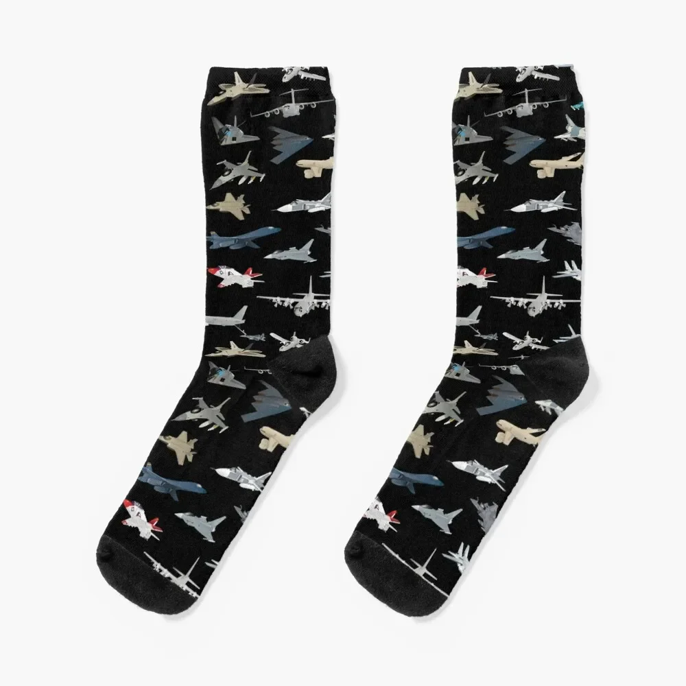 

Modern Military Airplanes Socks valentine gift ideas Stockings man custom sports christmas gift Men Socks Luxury Brand Women's