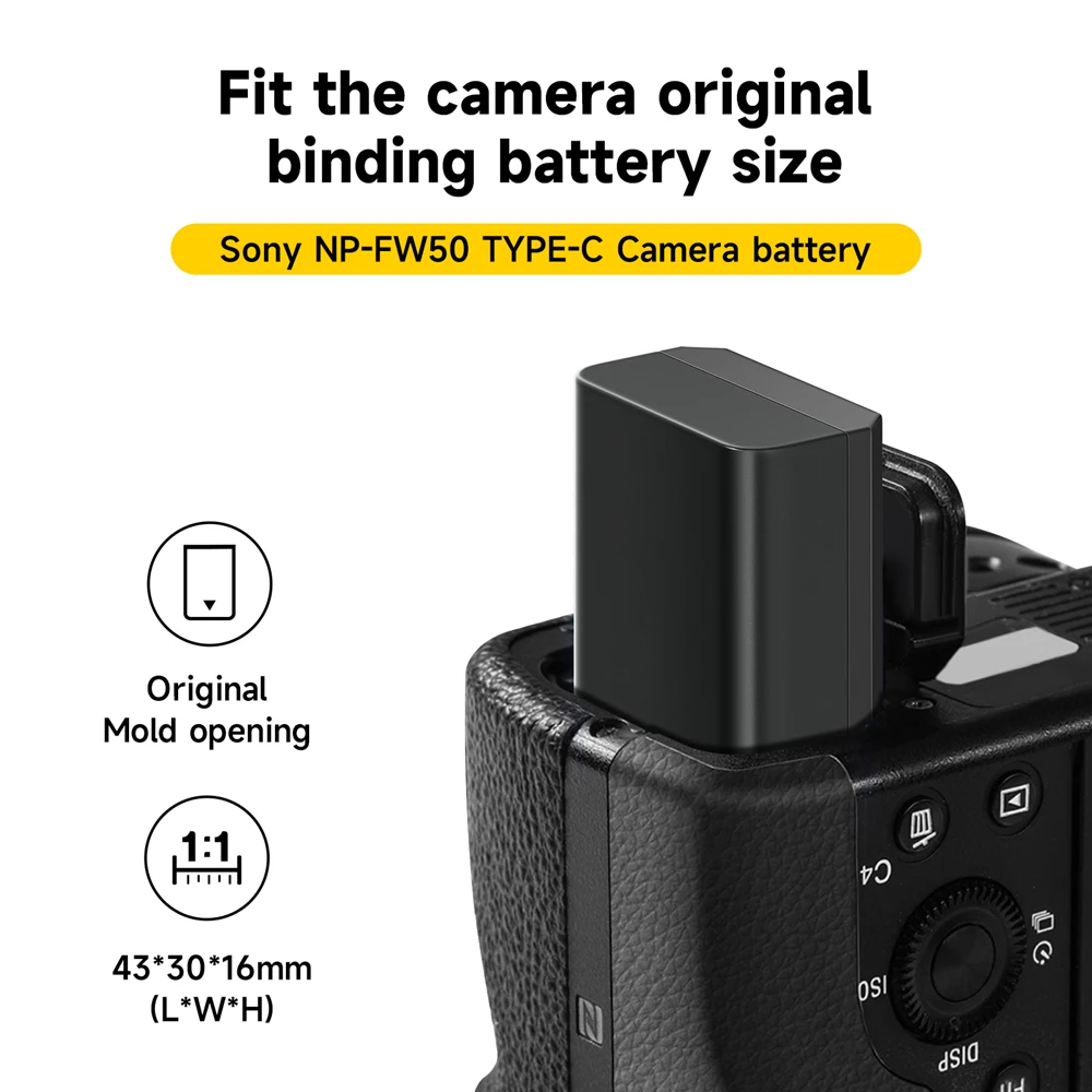 Akumulator do aparatu 2250mAh NP-FW50 NP FW50 NPFW50 do Sony Alpha A6500 A7 A7II A7RII A7SII NEX-3 NEX-5 NEX-6 NEX-7 ILCE-6000 ILCE-7R — zdjęcie produktu 5
