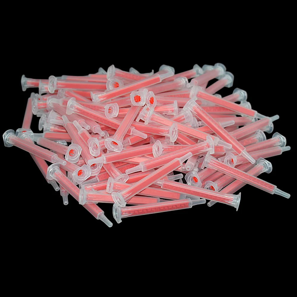 

5000pcs Static Mixer Adhesive Mixing Tube 83mm Mixing Nozzles AB Glues Dispensing Mixer Tube for 50ml Two Component Cartridges