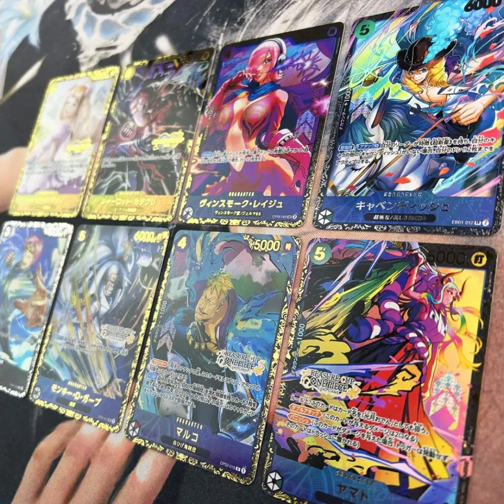 Anime une pièce OPCG bricolage carte de Champion ensemble complet OP01 Garp Charlotte Katakuri réfractif marquage à chaud carte flash cartes de Collection