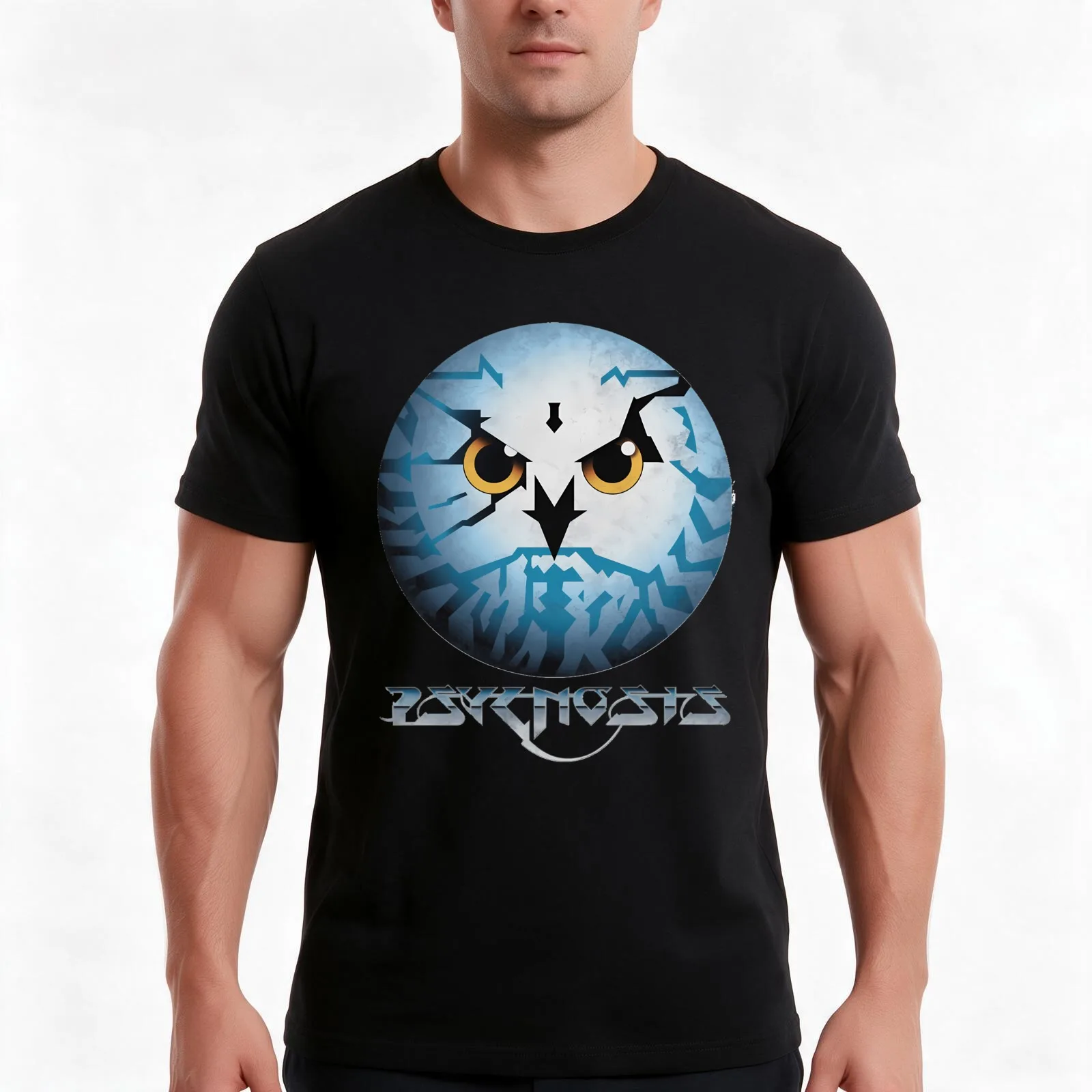 Psygnosis Vintage Logo Tri-Blend T-Shirt, Summer Casual Cotton Tee, Oversized Streetwear Tops, Vintage Graphic Print