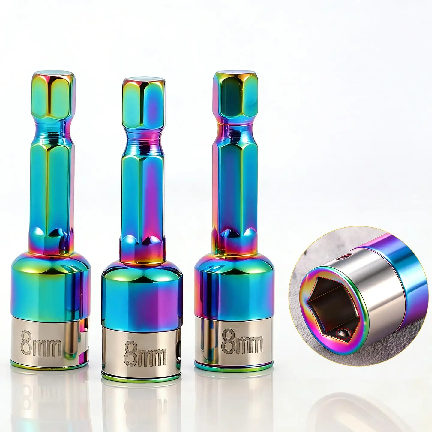 8MM Drill Socket Adapter Converter Quick Release Self-Locking Non-Magnetic For Motorcycle Repair Power Tools Hex Accessories