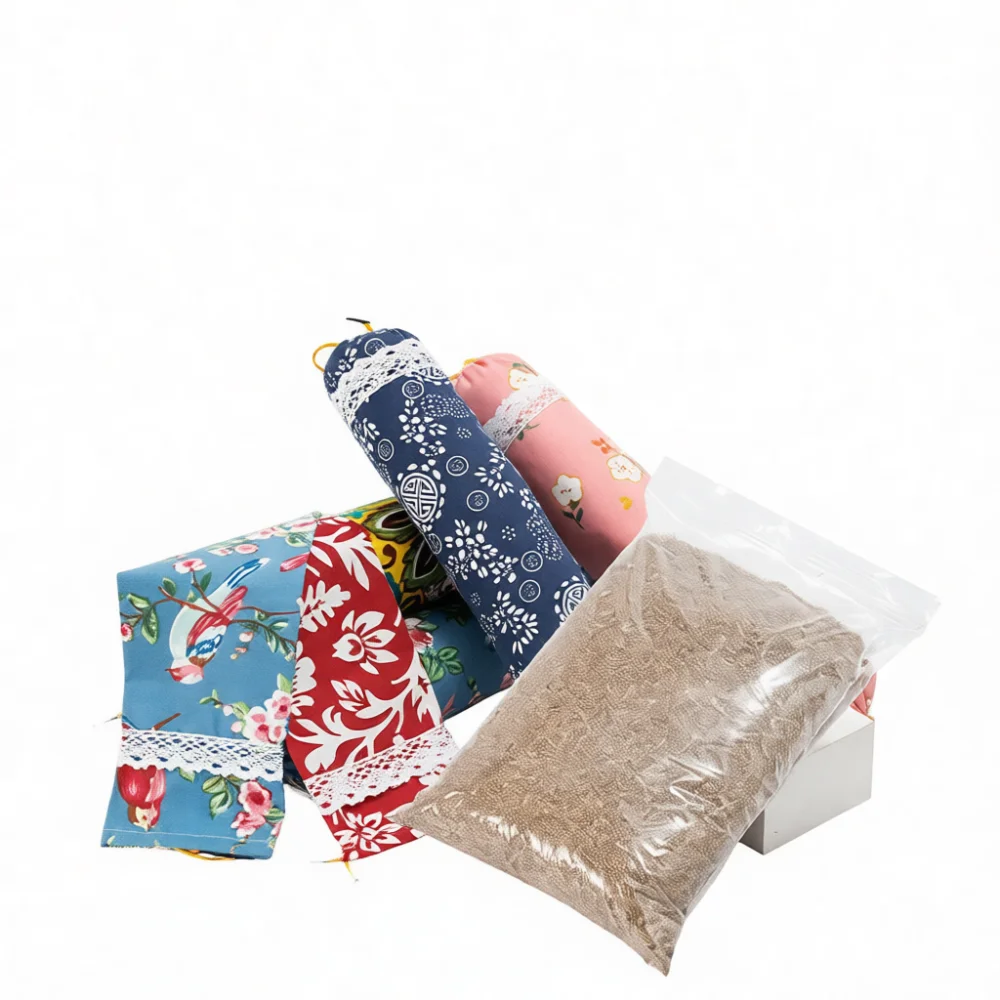 Handmade Wormwood Bolster DIY Kit Cervical Neck Support Soft Fabric Traditional Health Care Cylinder Massage Relief Pillow