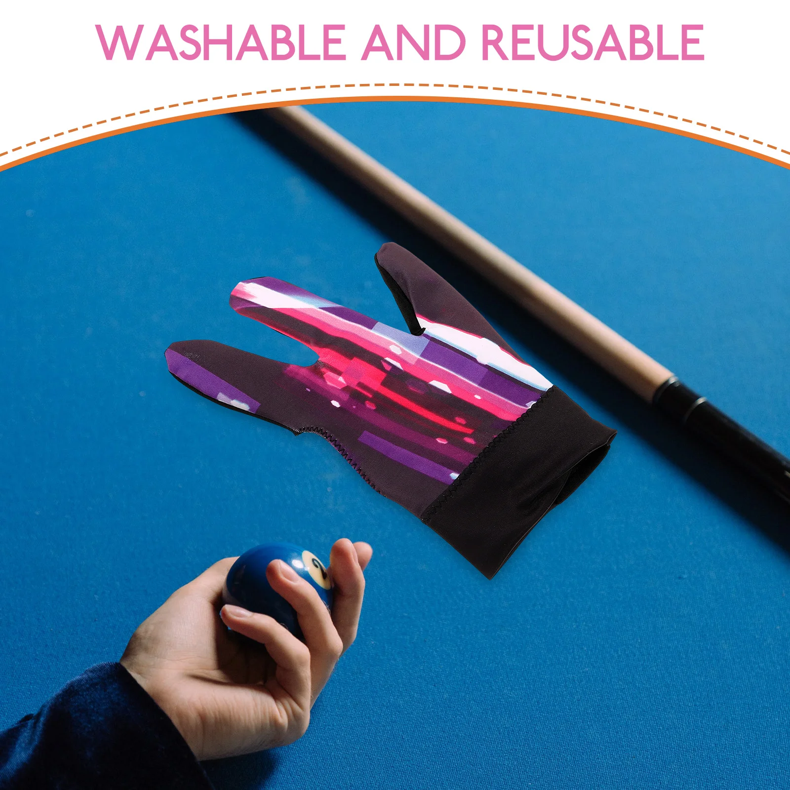 

16 Left hand Pool Gloves High elastic Breathable Comfortable Wear resistant Non slip Billiard Sports Mittens Reusable Snooker