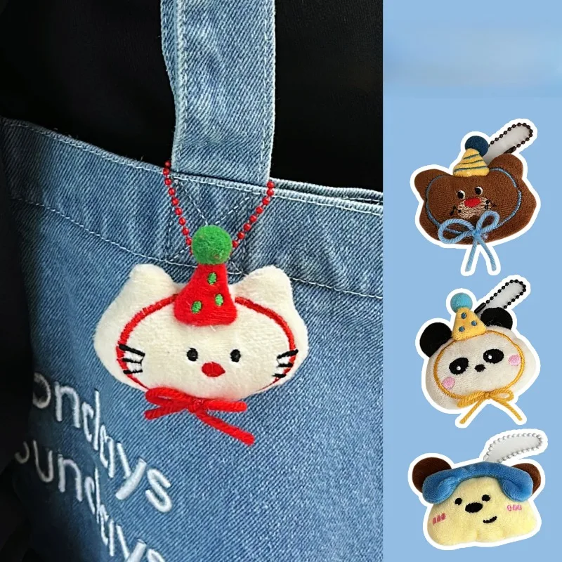 Knuffels pluche kerststijl klein dier beeldje hanger Kawaii prachtige rugzak hanger aanwezig voor vriend