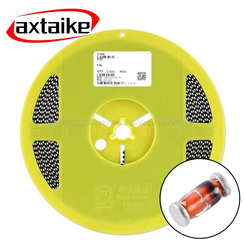 100PCS LLDB3 DB3 DB-3 LL34 1206 SOD-80 Cylinder Glass Bidirectional Trigger Diodes SMD