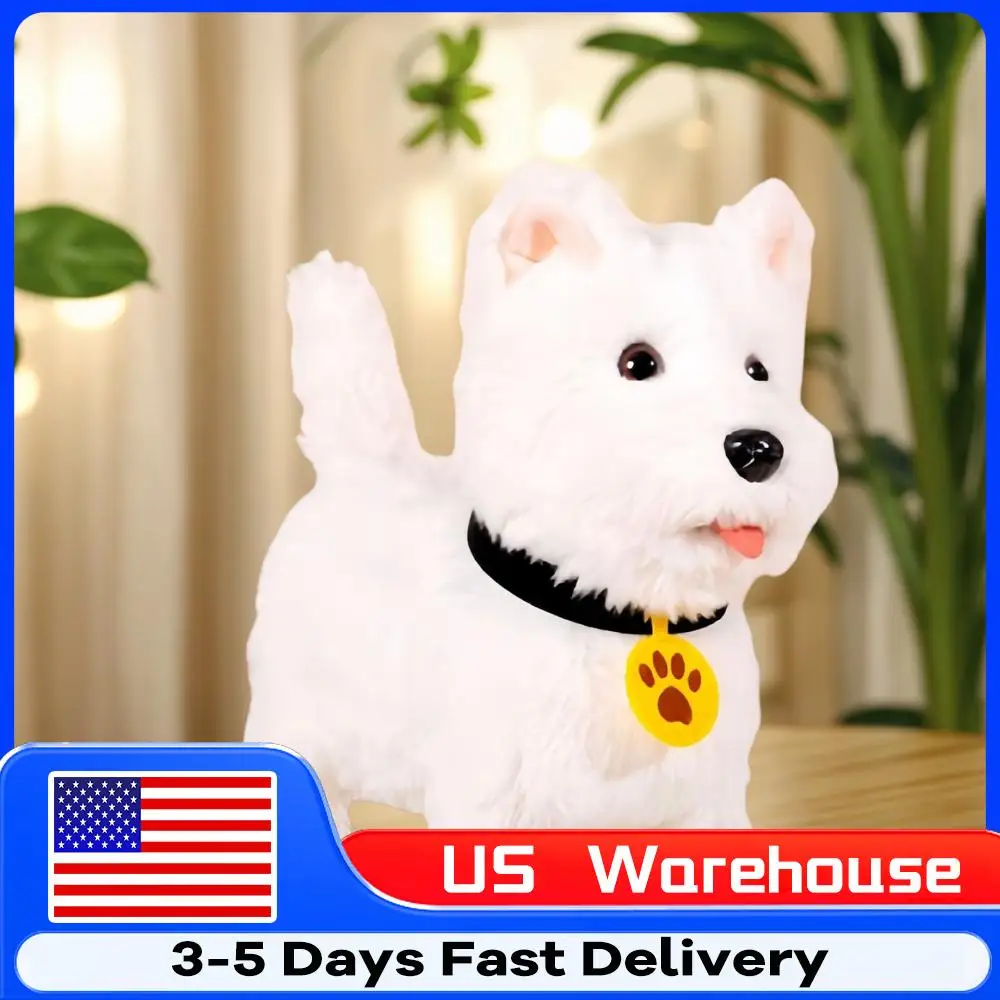

Cute Realistic Interactive Puppy Pet Dog Barking Walking & Tail Wagging Robot Dog Toy Present Pet Gifts for 3+ Year Boys Girls