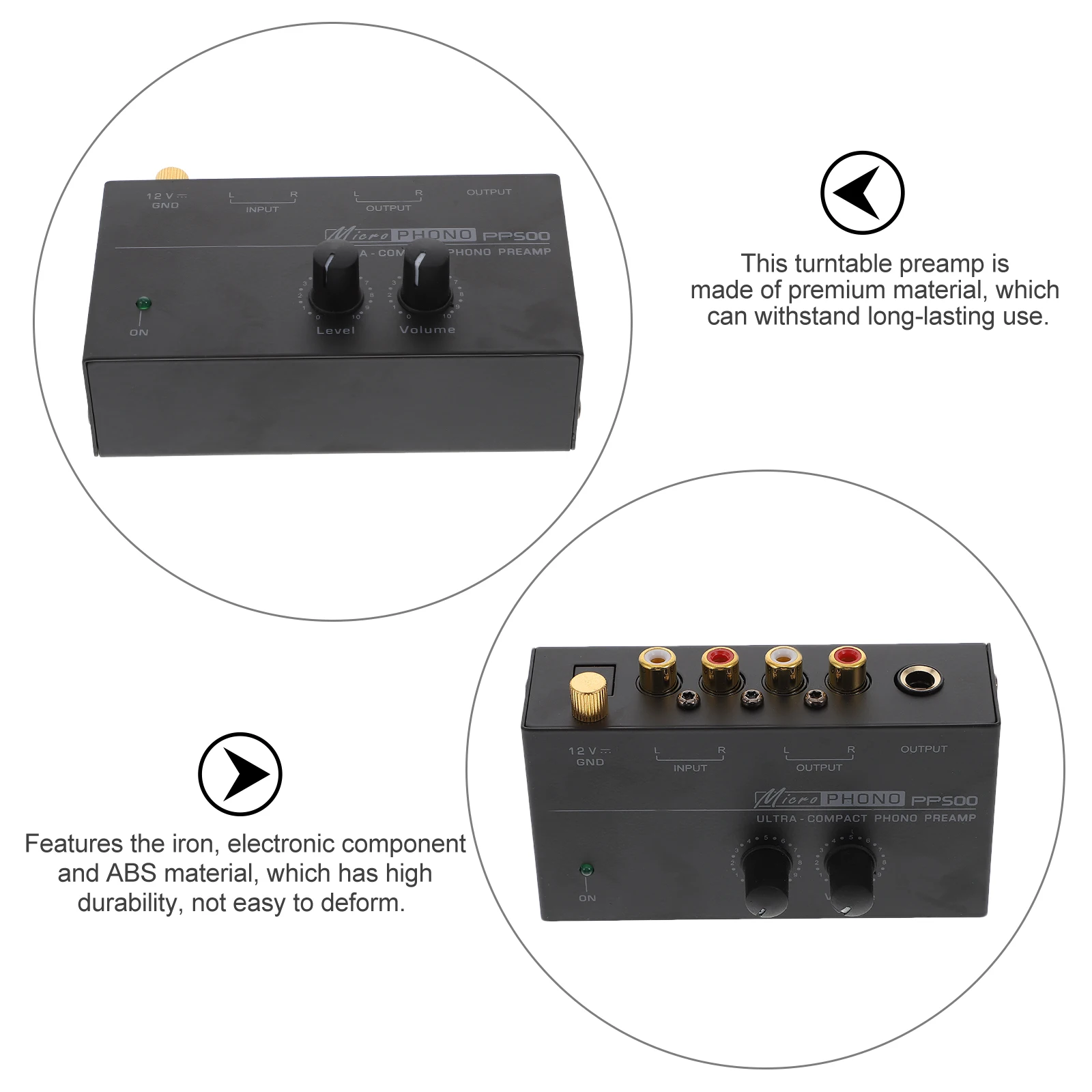 

Phono Preamp for Turntable Record Player Amplifier Low Noise TRS Output Clear Sound Wireless Audio Adapter