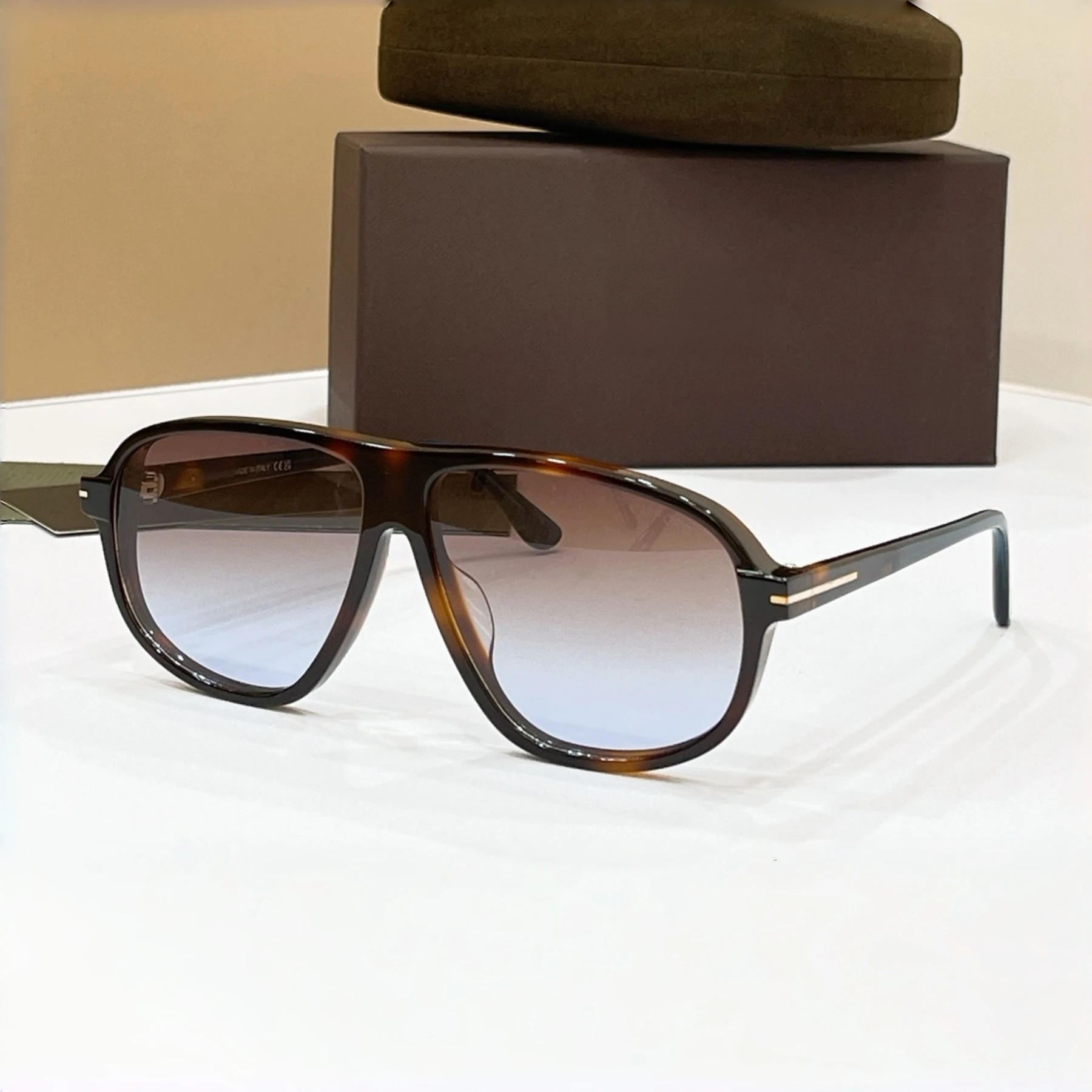 1208 Sunglasses for Men Women,Premium Acetate Aviator Frame,UV400 Blocking,Trendy Retro Aviator Must-have Fashion Eyewear