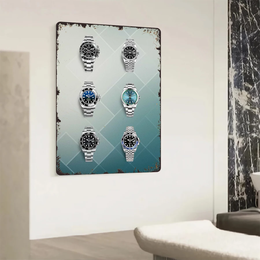 Classic Watch Series Iron Decorative Painting Modern Minimalist Living Room Study Bar Wall Art