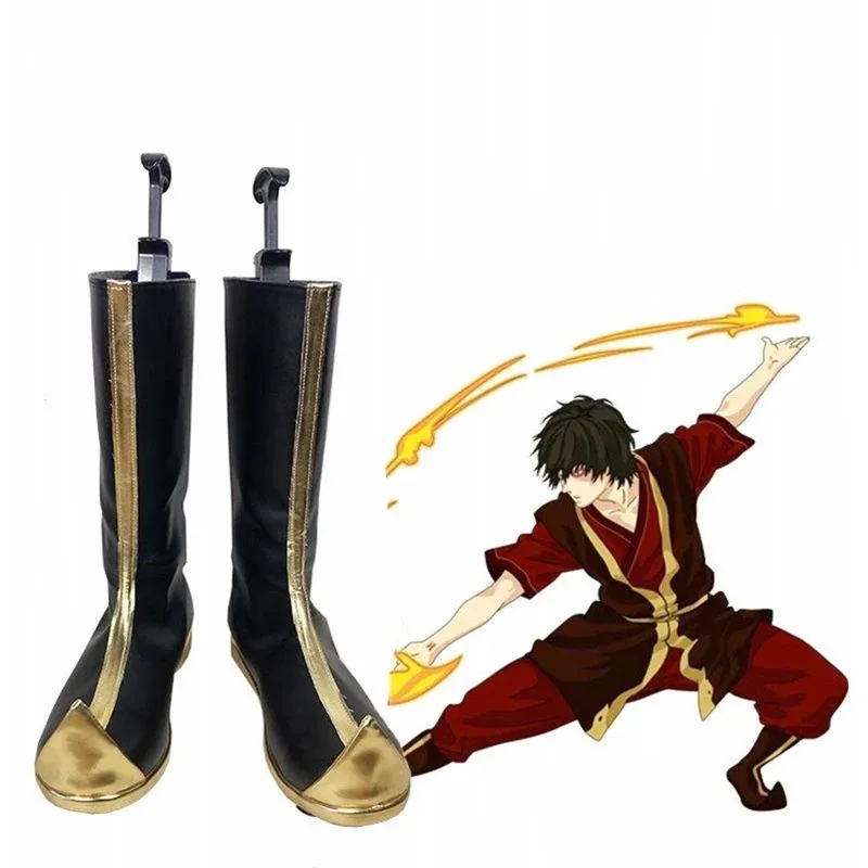 Novo jogo de anime avatar: final airbender zuko cosplay sapatos botas adereços personalizados halloween acessórios personalizáveis