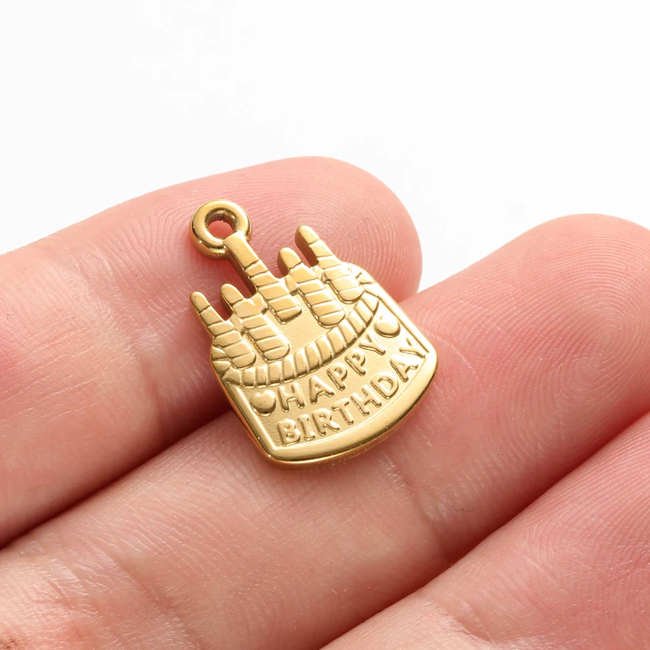 5 Stück Glücksbringer-Anhänger aus Edelstahl mit Mädchen, Stern und Schleife für die Schmuckherstellung, niedliche Anhänger für Halsketten und Armbänder – Detail 5