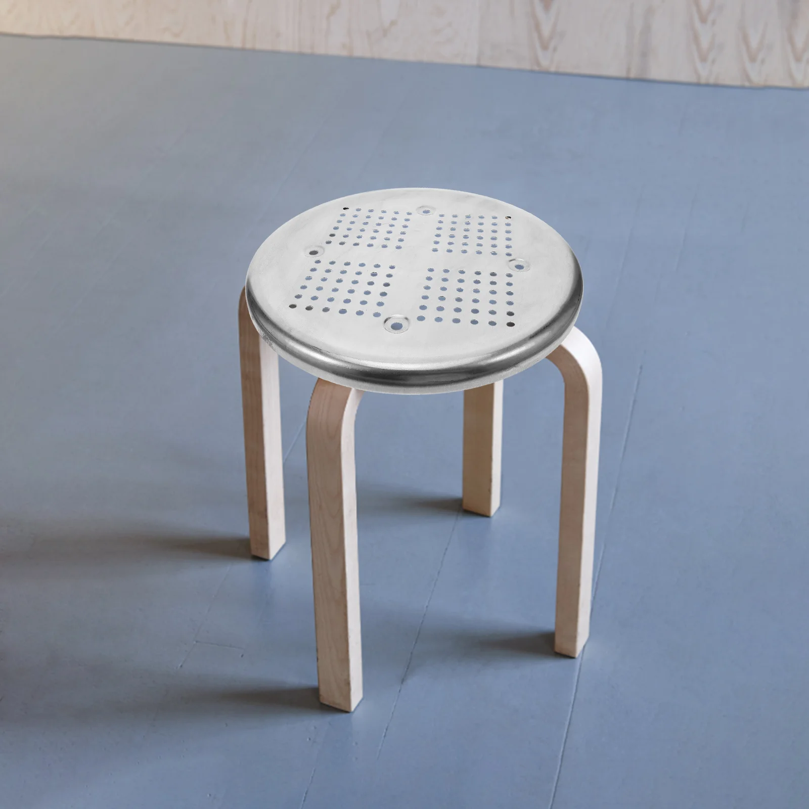 Assento de Substituição para Banqueta de Aço Inoxidável, Parte de Assento Redonda de 11,4 Polegadas para Café, Cantina e Sala de Jantar