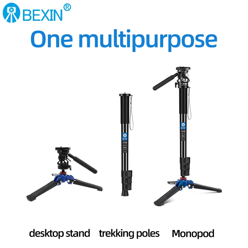 BEXIN Lightweight Monopod Aluminium DSLR Camera Tripod Camera Mount Adapter Support Monopod For Nikon Sony Camera