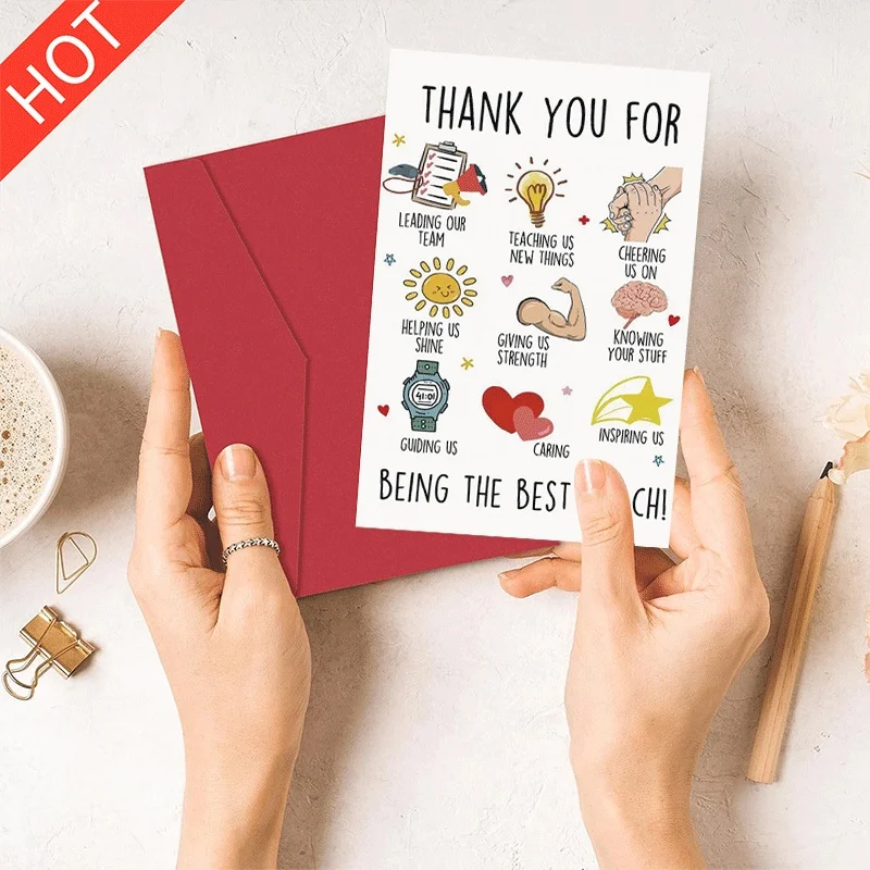 

Thank You Coach Greeting Card, Appreciation Card for Mentor Leader, Inspirational Thank You Card for Team Coac