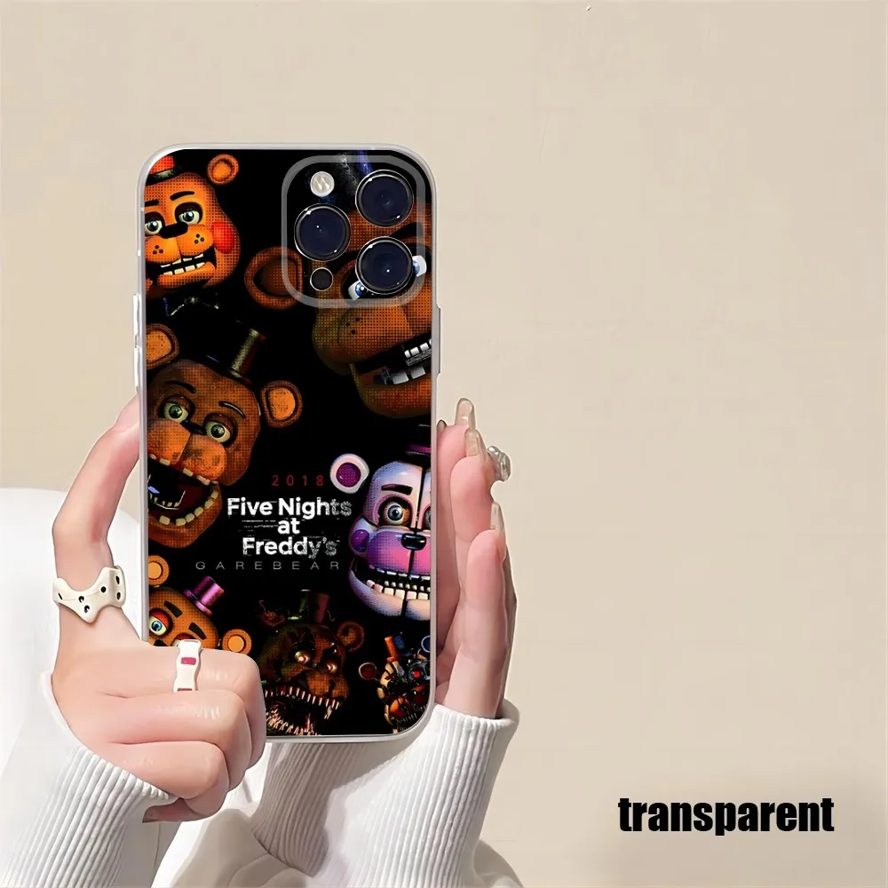 Fnaf Five-nights-At-Freddys Phone Case For iPhone 15 14 12 13 11 Pro Max Mini X XR XS Max fashionable 7 8 Plus transparent cover