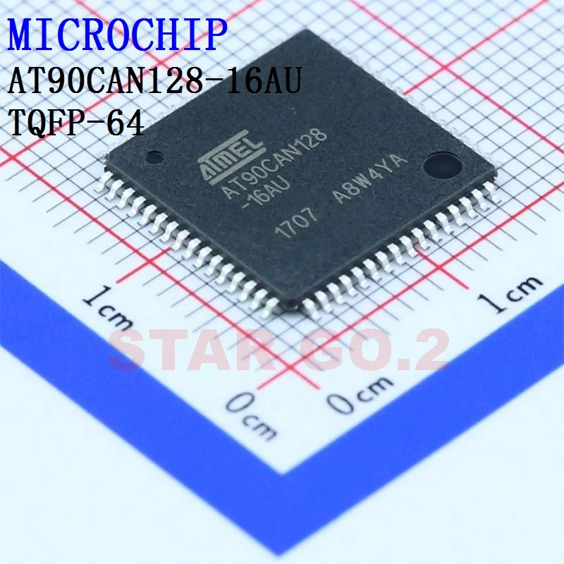 1PCSx AT90CAN128-16AU TQFP-64 MICROCHIP Microcontroller