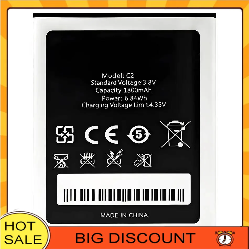 Fast Charging For Oukitel C2 1800Mah Mobile Phone Battery