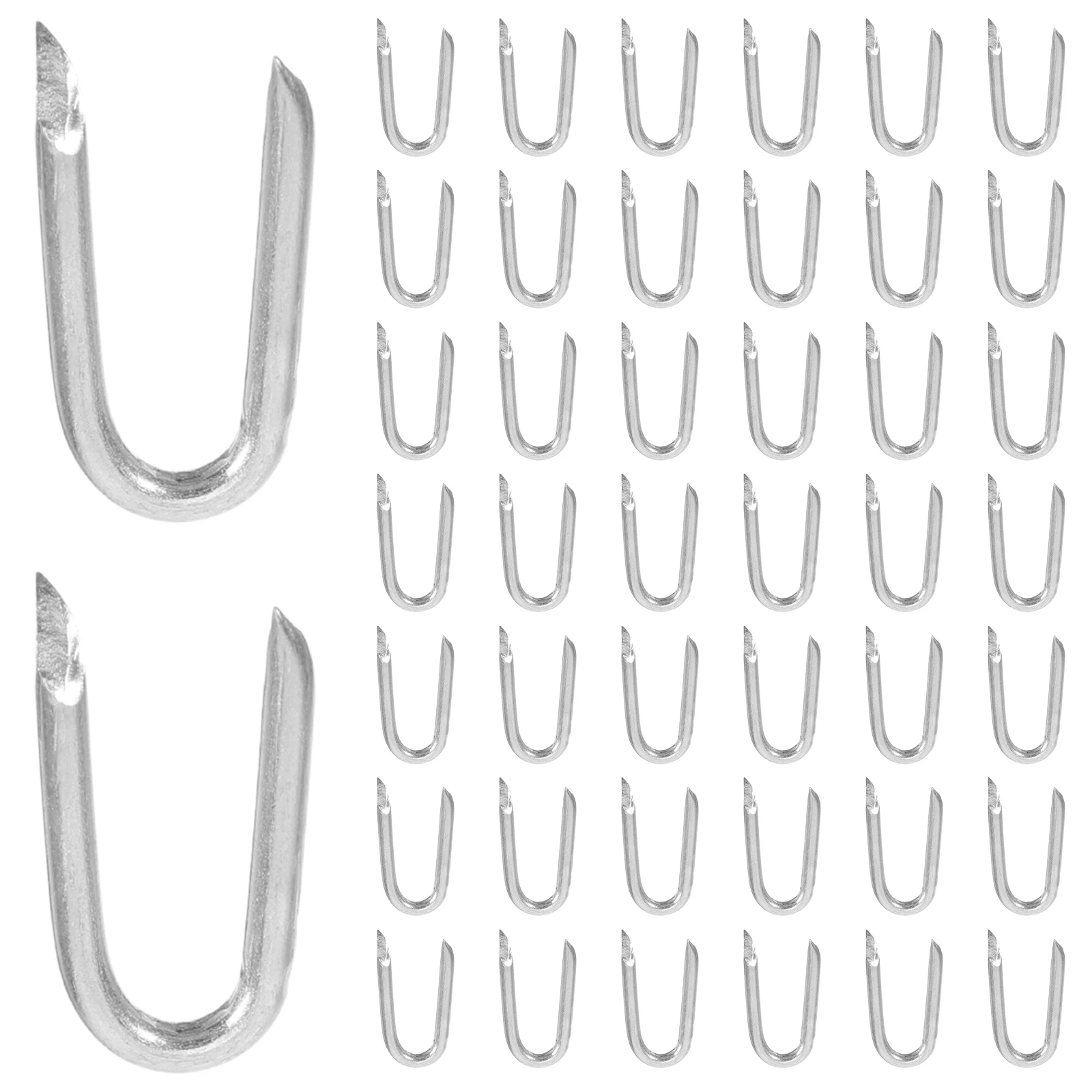 

200pcs Wire Fence Nails Heavy Duty U Shaped Staples Steel U Shaped Nail Fencing Gardening Agriculture Construction