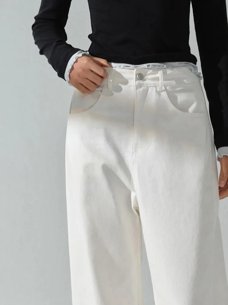 High Waist Wide Leg Pants Women Loose Casual Trousers Long Floor Length Straight Leg Versatile Elegant Outfit Office Daily Wear