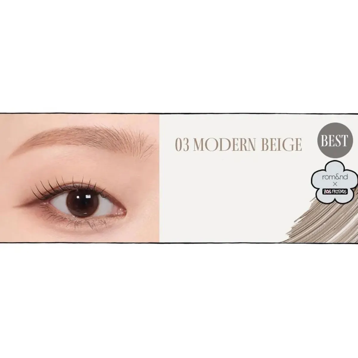 rom&nd X ZO&FRIENDS HAN ALL BROW CARA 03 MODERN BEIGE,Smooth Creamy Texture,Lightweight&Clump-Free,Korean Cosmetic,Korean Makeup