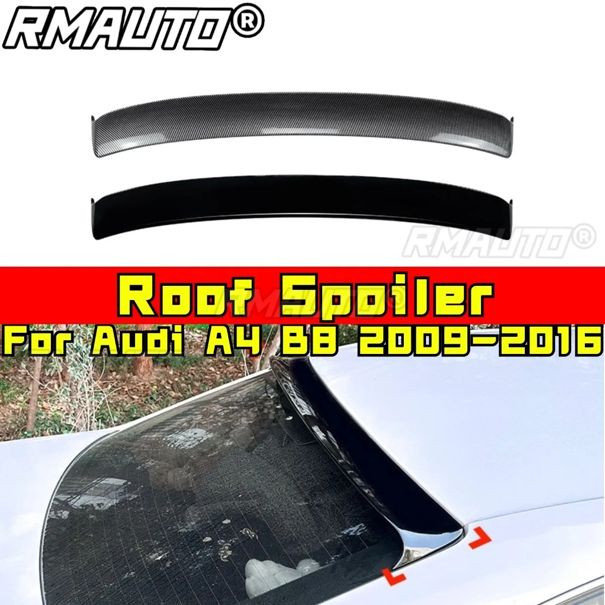 

Car Rear Spoiler Wing Trunk Spoiler Exterior Part For Audi A4 B8 2009-2016 Roof Spoiler Roof Wing Trunk Wing Car Accessories