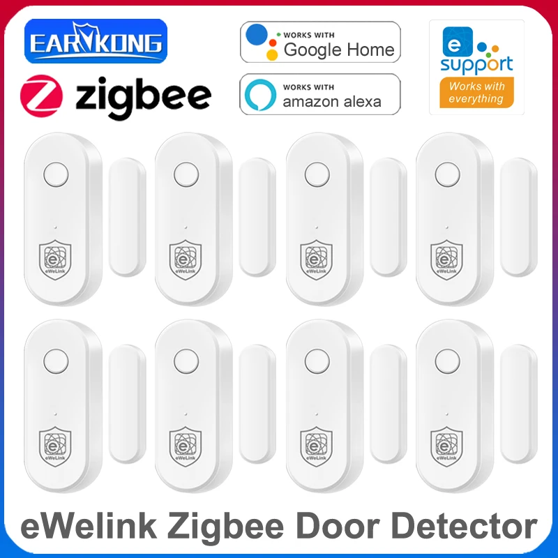 Zigbee Door Sensor Open Closed Window Detector EWeLink APP Control Support Alexa Smart Home Security Alarm Work With Gateway