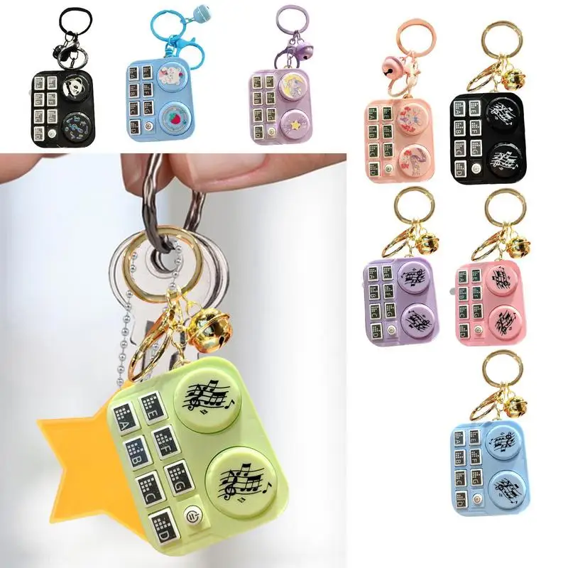 Mini DJ Processor Musical TingKeychain, Creative Purse Charm, Light and Music Bag Pendant, 11:4ated Games Machine Keyring