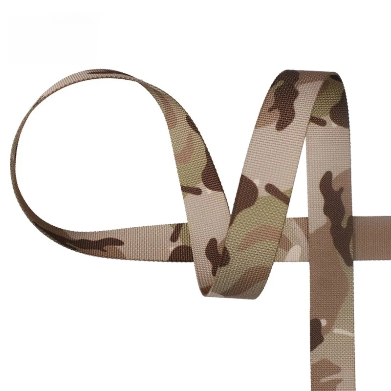 

1 Meter Long Desert CP camouflage Webbing Non-elastic Strips Tactical Bag Straps Belt DIY Molle Hunting Clothing Accessory