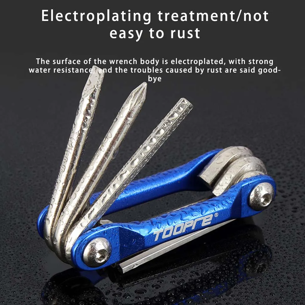 Hiking Traveling Portable Foldable Hexagon Wrench Bike Cabinet Shelf Installation Disassembly Multi-tool Screwdriver