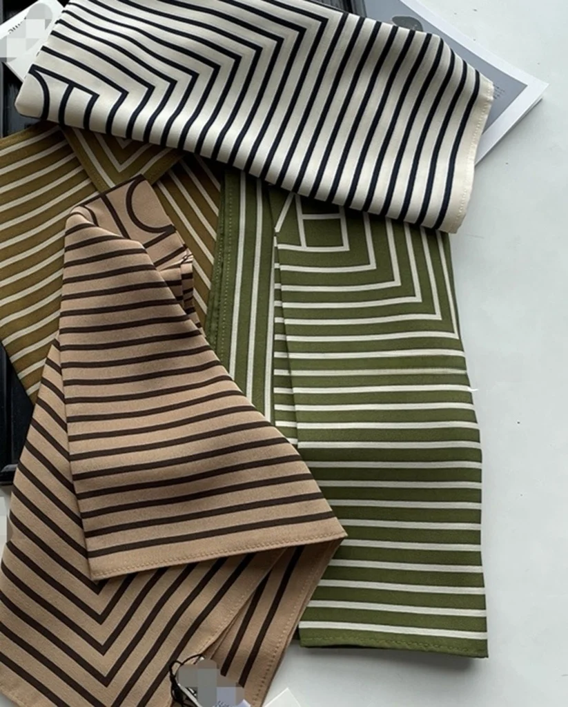 nordic-tot-geometry-stripe-double-gauze-real-silk-small-square-scarf-silk-hairband-scarf-fashionable-accessory
