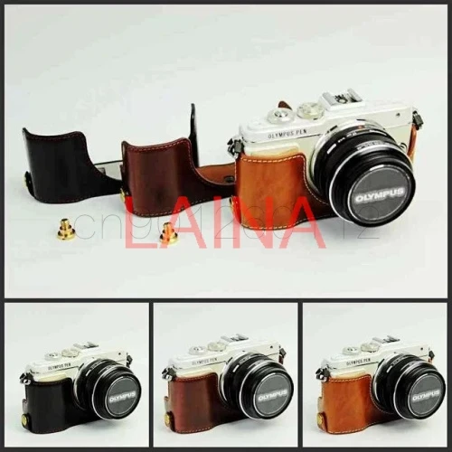 Capa Inferior de PU para Câmera Fujifilm Fuji XA10 XA5 XA2 Xm1 XT10 XT20 XA3 X70 XT1 XT2 X100 X100S X100T - Meia Capa Protetora