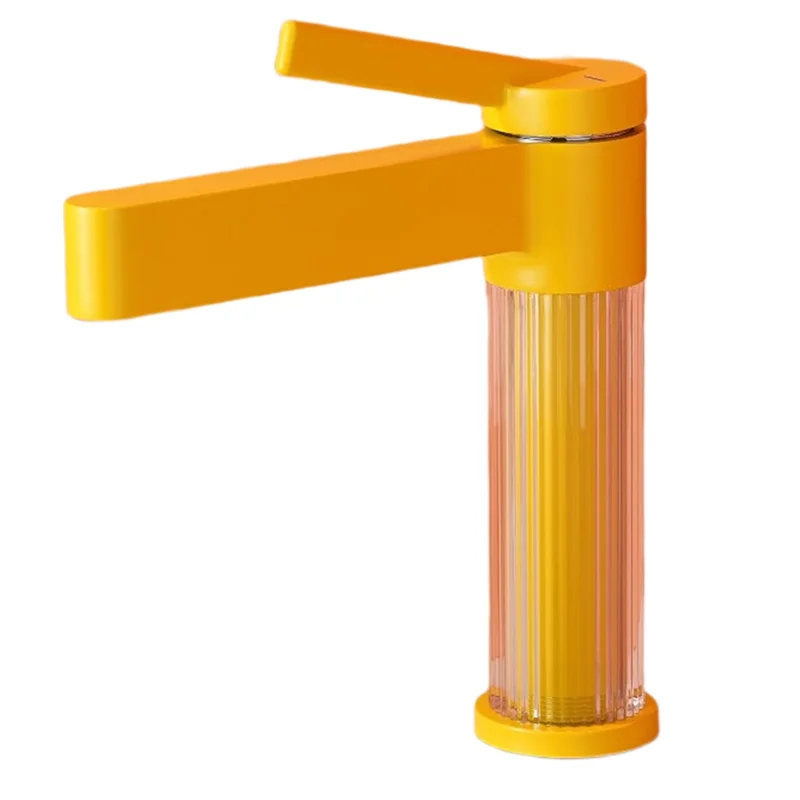 

ABVA-латунный смеситель с акриловым корпусом, смеситель для раковины с одним отверстием, одна ручка, кухонная раковина, крепление на палубу