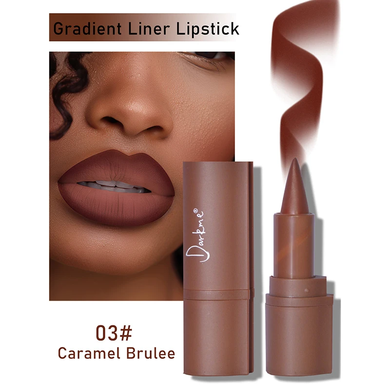 Taps Toelopende Gradiënt Lipliner Matte Zwartbruine Fluwelen Lippenstift Waterdichte Niet Plakkerige Contouren Tint Lipliner Krijt Lip Make-Up