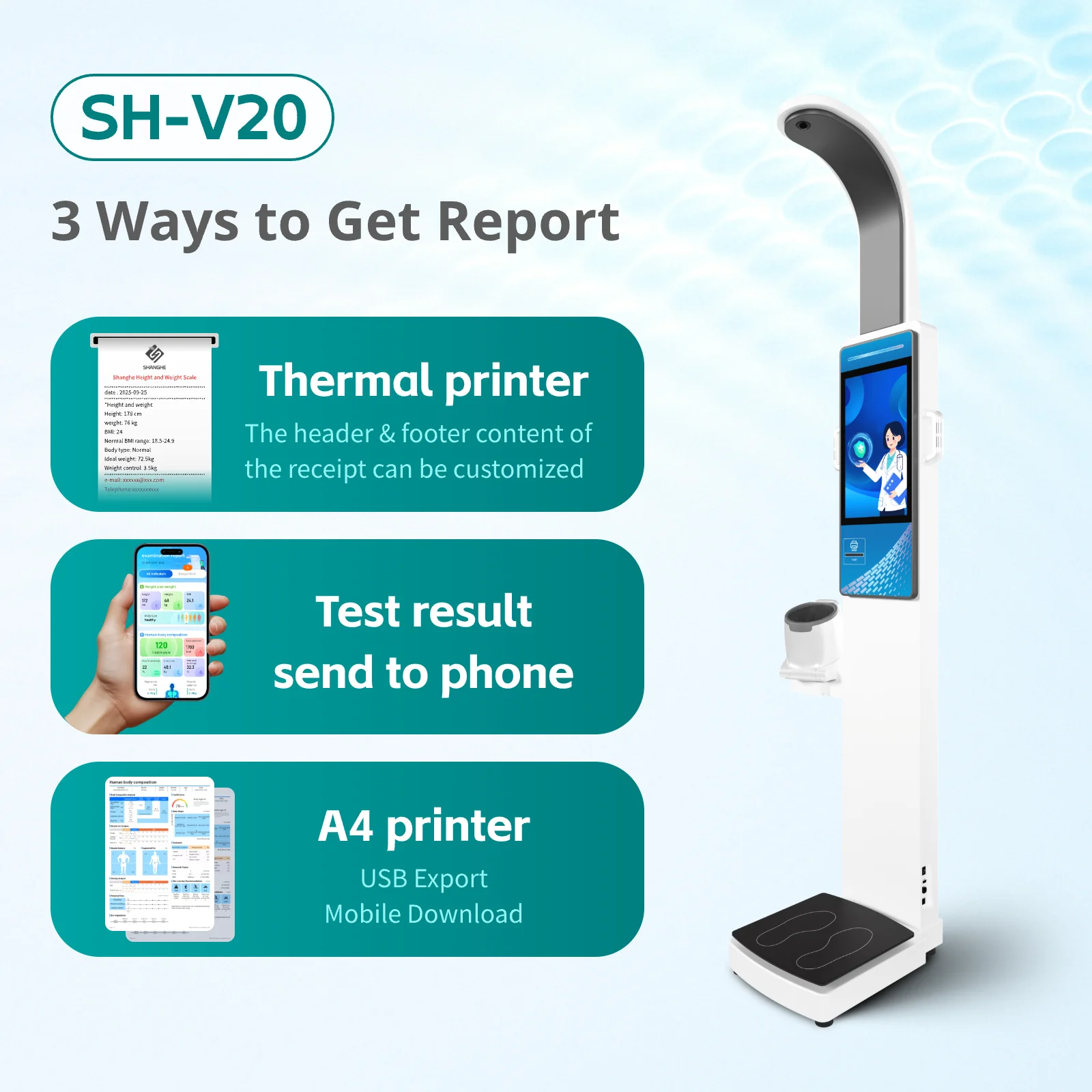 2026 forPharmacy Blood Pressure Kiosk Composition Analyser Scan Machine Body Analyzer Fat Blood Pressure Machine